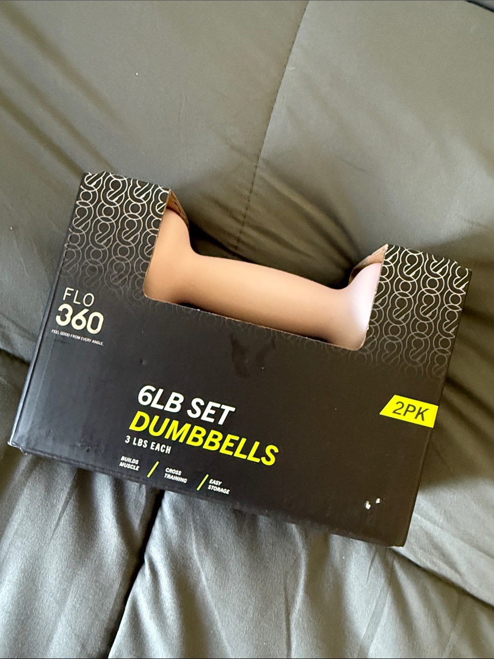 NWT 6LB (3lb each) Set Dumbbells - light pink (2 Pack)